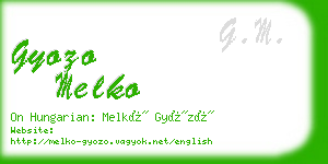 gyozo melko business card